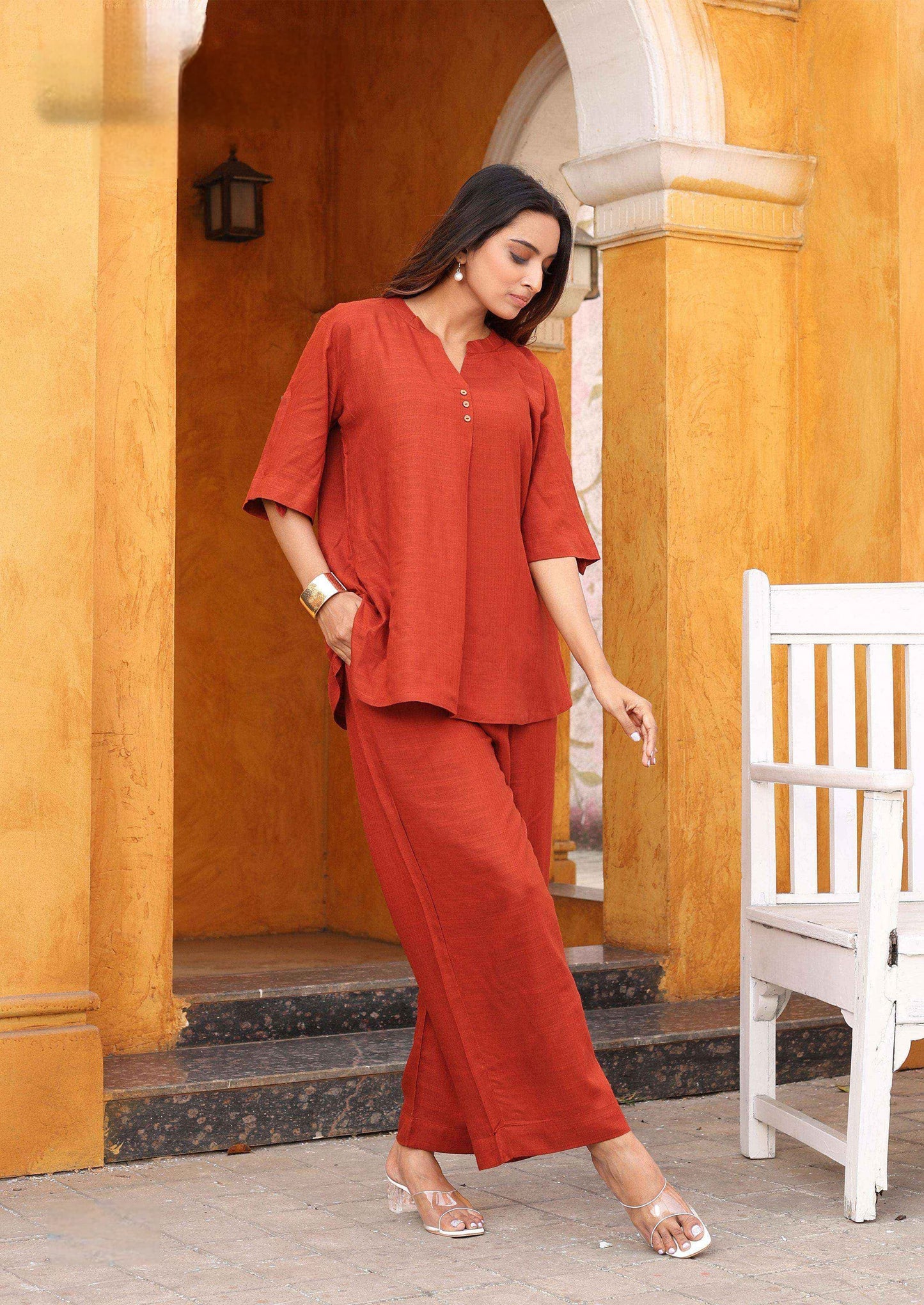 Chic & Comfy, Always
Rayon flex that moves with you — this co-ord set is your everyday go-to.